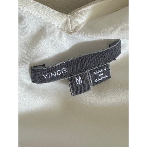 Women's Vince Shift Dress Size Medium White Black Modern Minimalist Work - Picture 10 of 12